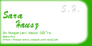 sara hausz business card